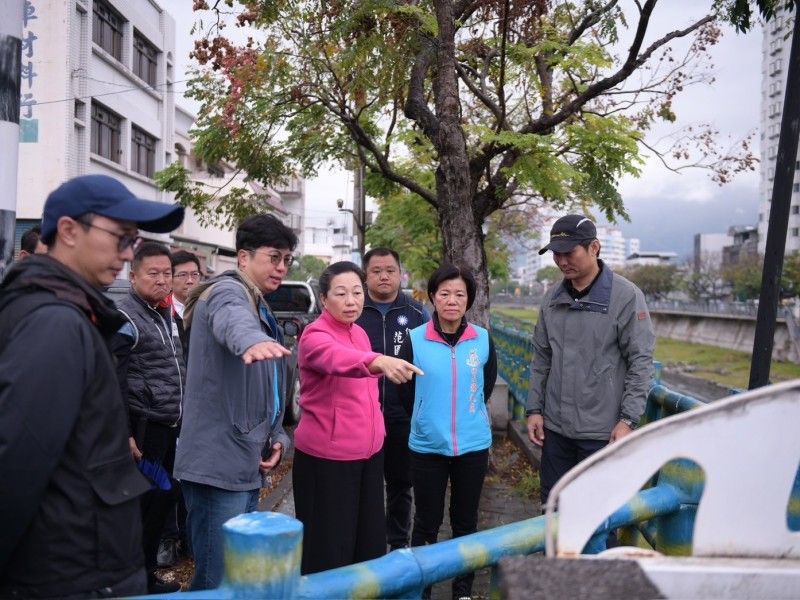 縣鄉攜手強化吉安溪生活路網 徐榛蔚與游淑貞會勘人行步道基礎建設